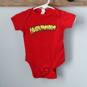 🍁5/$25🎃 Hulk Hogan Size 6M Hulkamania DiaperShirt